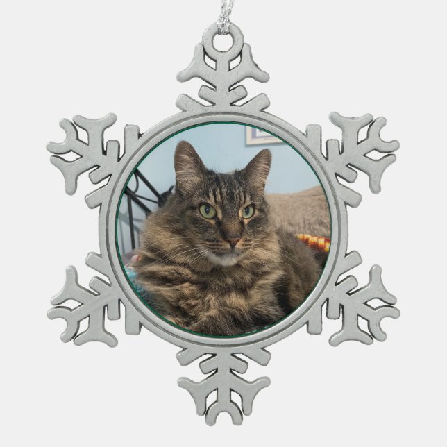 Tabby Cat Christmas Ornament (Vorderseite)
