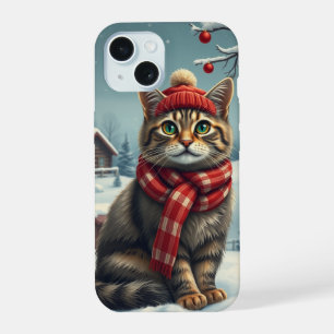 Tabby Cat en hiver de Preppy Attire et Casquette