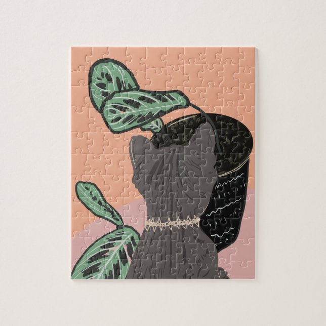 Tabby Cat Gray Pflanze Vielen Dank (Vertikal)