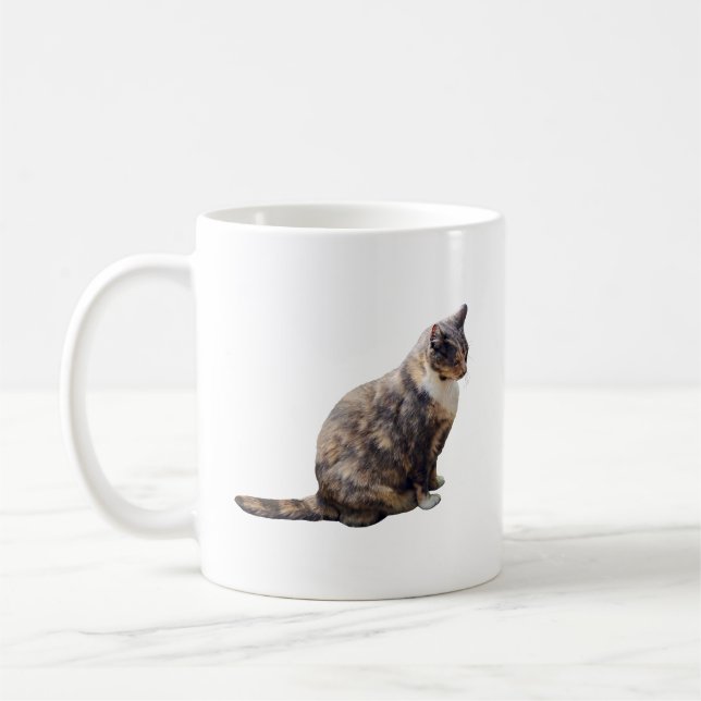 Tabby Cat in Brauntönen Kaffeetasse (Links)