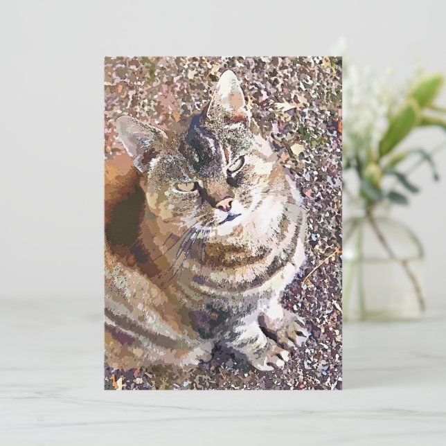 TABBY CAT INVITATION (Debout devant)