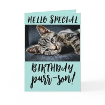TABBY CAT KITTEN GEBURTSTAGS-KARTEN