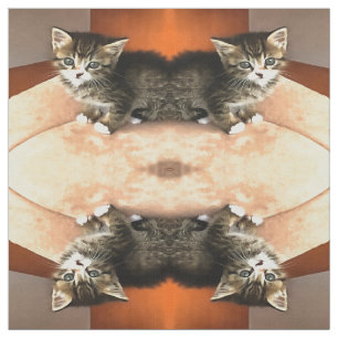 Tabby Cat Kitten Pet Portrait Stoff