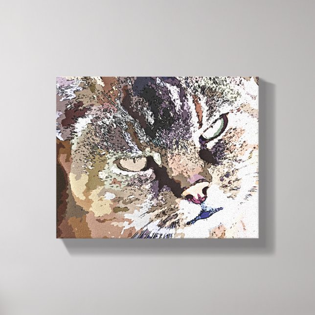 TABBY CAT LEINWANDDRUCK (Vorderseite)