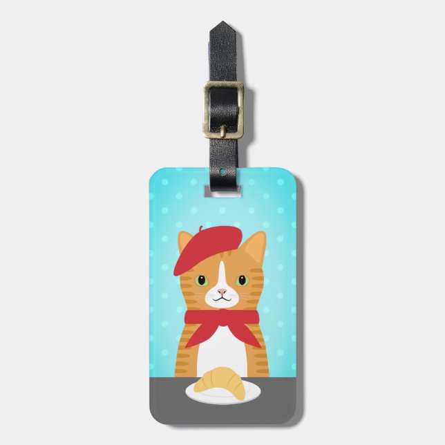Tabby Cat Luggage Tags Gepäckanhänger (Vorderseite vertikal)