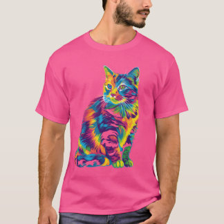 Tabby Cat Orange Cat Popart lustig T-Shirt