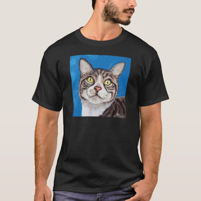 Tabby Cat Painting T-Shirt (Vorderseite)