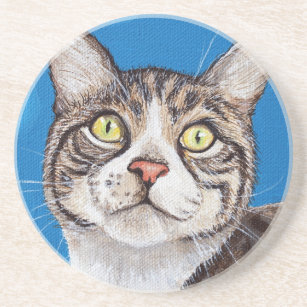 Tabby Cat Painting Untersetzer