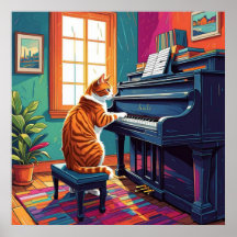 Tabby Cat Piano