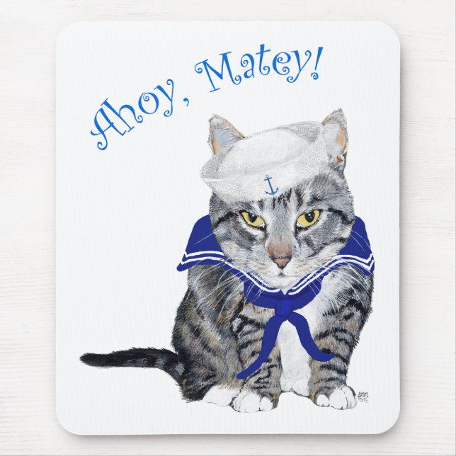 Tabby Cat Sailor Mousepad (Vorne)