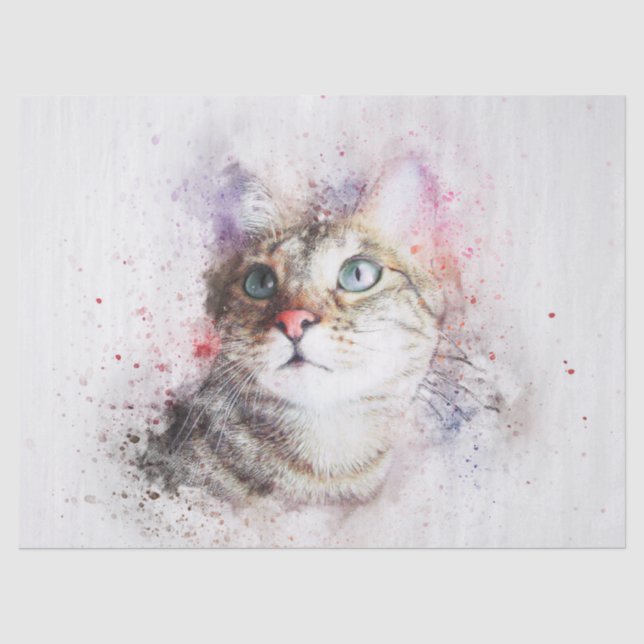 Tabby Cat Seidenpapier (Vorderseite)