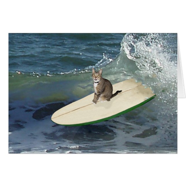 Tabby Cat Surf's Up! (Vorderseite (Horizontal))