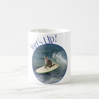 Tabby Cat Surf's Up! Kaffeetasse