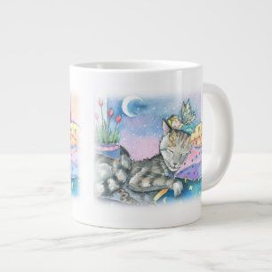 Tabby Cat und Fairy Jumbo-Tasse
