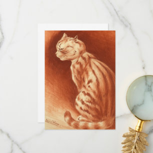 Tabby Cat von Louis Wain Dankeskarte