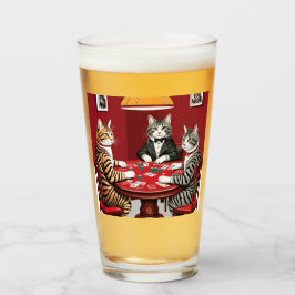 Tabby Cats Poker spielen Glas