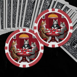 Tabby Cats Poker spielen Pokerchips