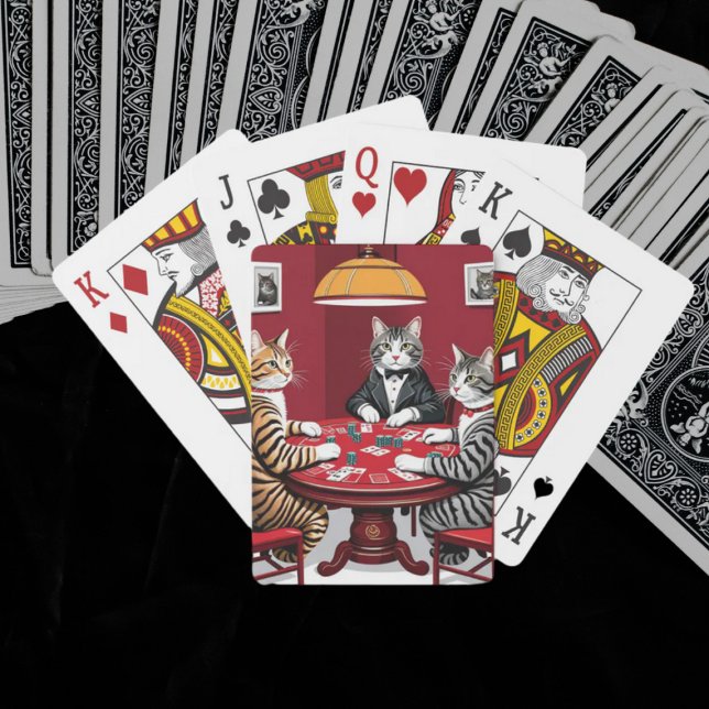 Tabby Cats Poker spielen Spielkarten (Von Creator hochgeladen)