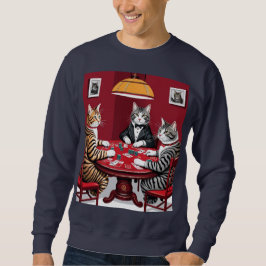 Tabby Cats Poker spielen Sweatshirt