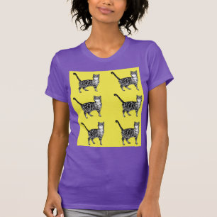 Tabby Chat chats adorables animaux rayés T-shirt