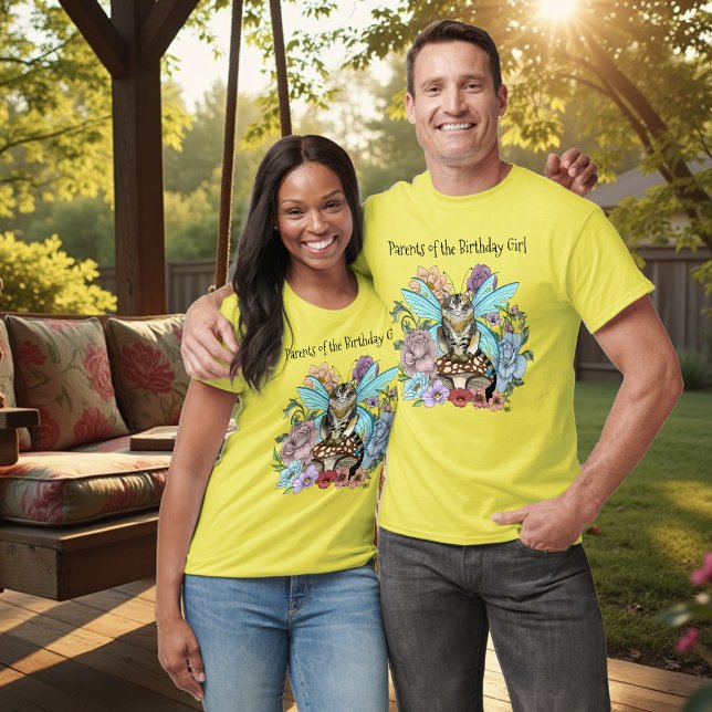 Tabby Fairy Cat Mushroom Floral T-Shirt (Von Creator hochgeladen)