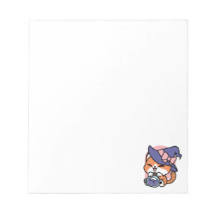 Tabby Hexenbrauen – Süßes Halloween-Katzendesign Notizblock