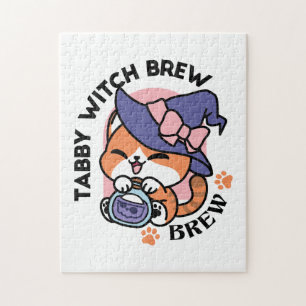 Tabby Hexentrank – Süßes Halloween-Katzendesign