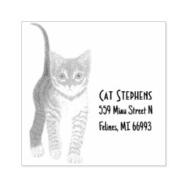 Tabby-Holzstempel mit Text Gummistempel