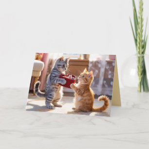 Tabby-Kätzchen Valentinstagskarte Feiertagskarte