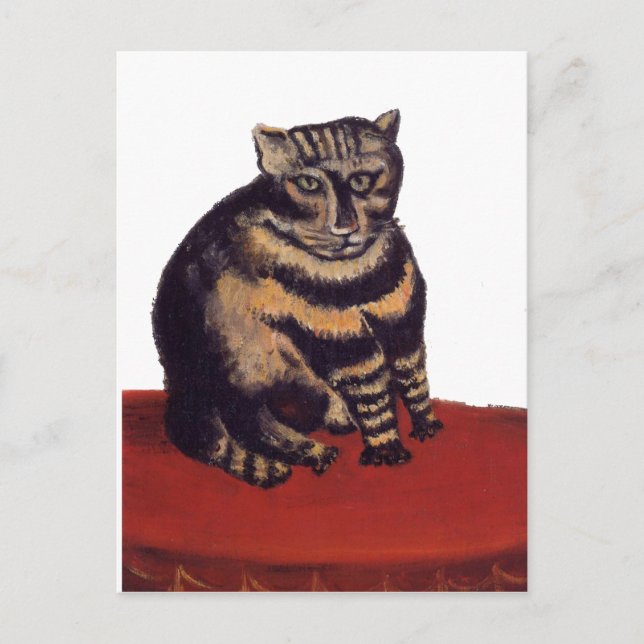 Tabby-Katze durch Henri Rousseau Postkarte (Vorderseite)