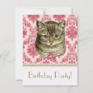 Tabby-Katze Einladung