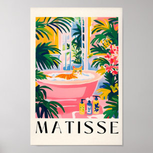 Tabby Katze In einer Badewanne, sonniges Badezimme Poster
