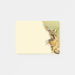 Tabby-Katze mit rosa Herz-NaseBrushstrokes Post-it Klebezettel