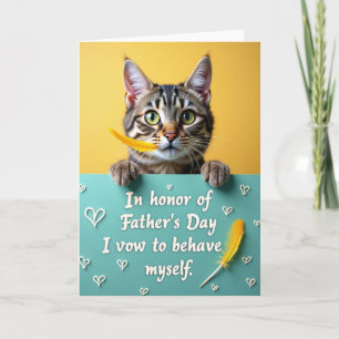 Tabby-Katze Vatertag Gelübdekarte Karte