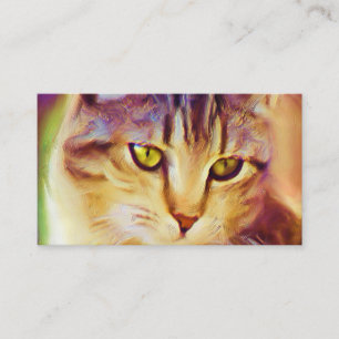 Tabby-Katzen-Kunst-Visitenkarte Visitenkarte