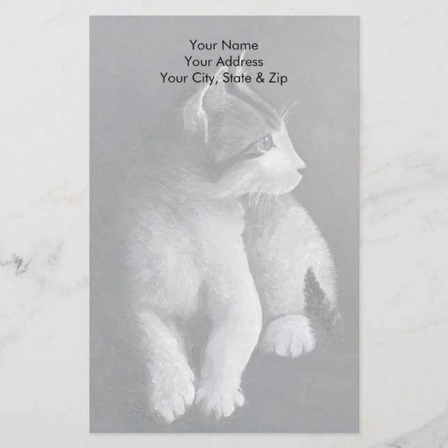 Tabby Kitten Briefpapier (Vorderseite)