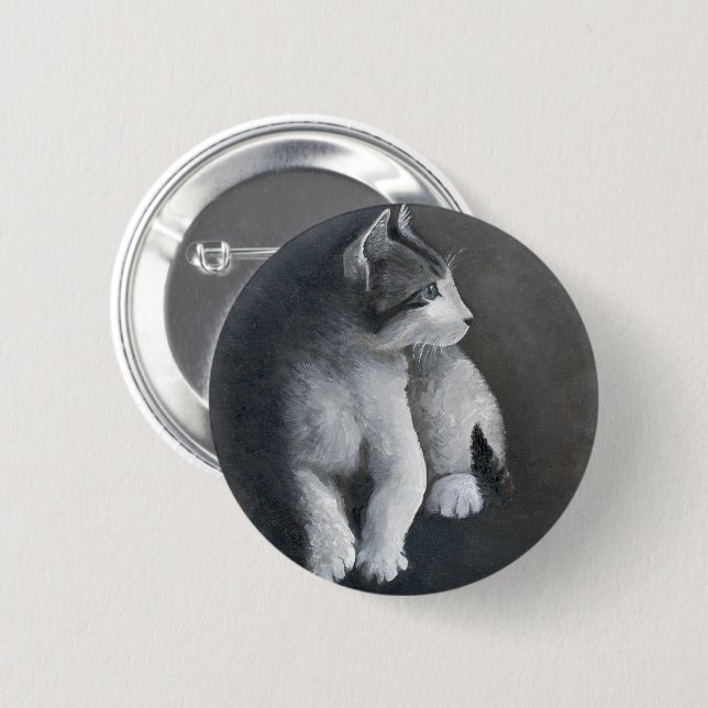 Tabby Kitten Button (Vorne & Hinten)