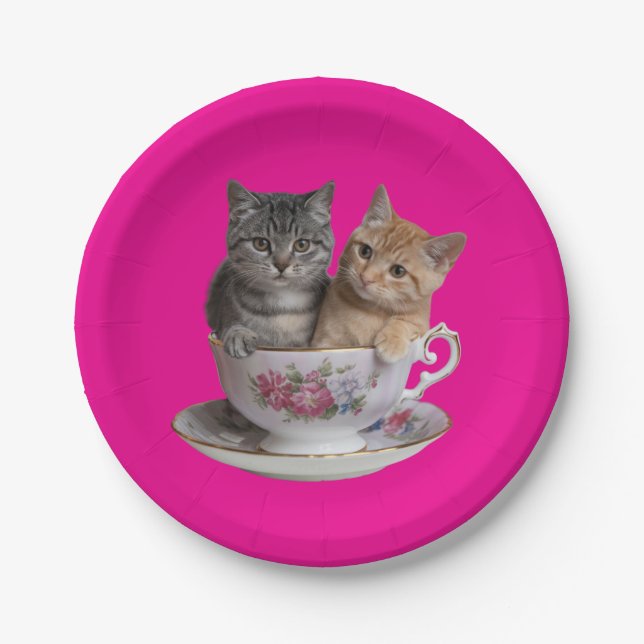 Tabby Kitten Paper Plate Pappteller (Vorderseite)