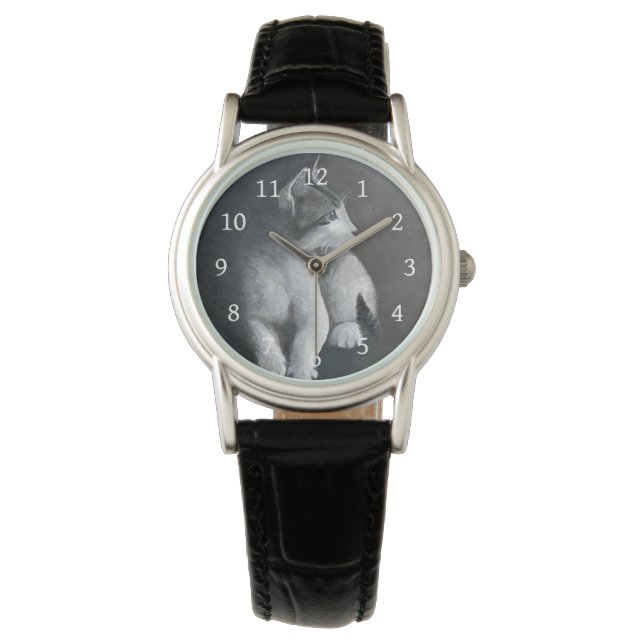 Tabby Kitten Wrist Watch Armbanduhr (Vorderseite)