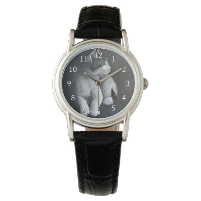 Tabby Kitten Wristwatch Armbanduhr (Vorderseite)