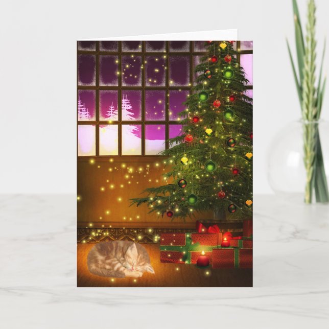 Tabby Kitty Weihnachten (Vorderseite)