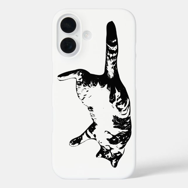 Tabby-Kontur, minimale Ruhe iPhone 16 Hülle (Rückseite)