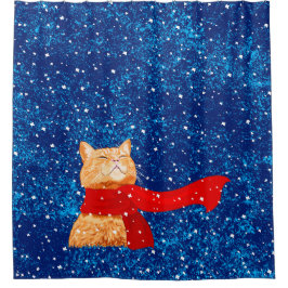 Tabby Lieben Snow Duschvorhang