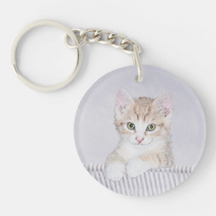 Tabby Orange Kitten Peinture - Art Chat original