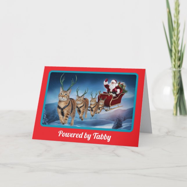 Tabby Reindeer Karte (Vorderseite)