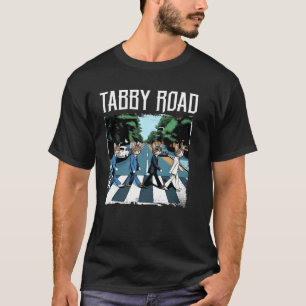 Tabby Road für Katzenliebhaber und alte Rock-Puns T-Shirt