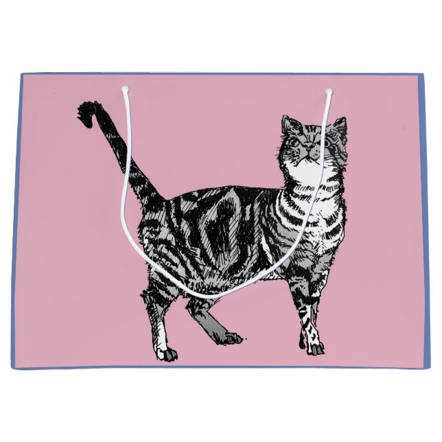 Tabby Rose Cute Chat Chats Art Cadeau Sac (Devant)