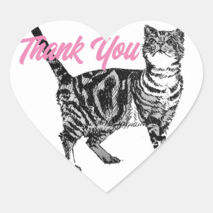 Tabby Stickers Chat Cute chats Sticker Merci