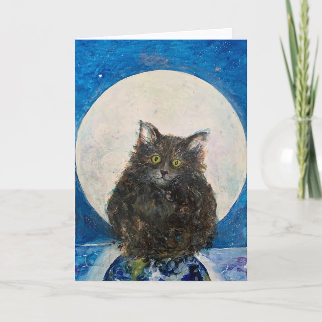 Tabby Tiger Cat Kitten Familiar Maureen Girard Karte (Vorderseite)