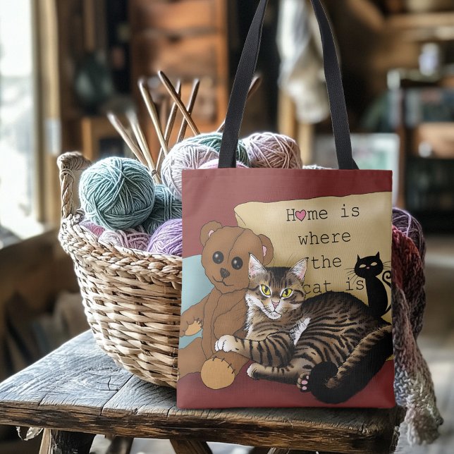 Tabby Zuhause Burgundy Cat Tasche (Von Creator hochgeladen)